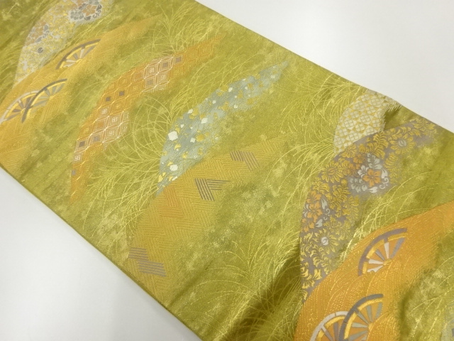 JAPANESE FUKURO OBI / WOVEN FLOWER CLASSICAL PATTERN